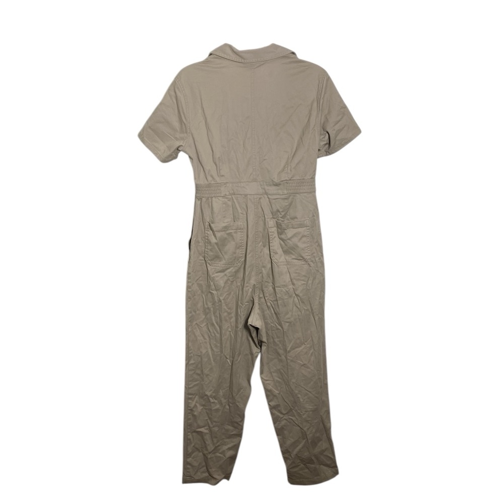 Isabel Maternity Tan Short-sleeve Utility Jumpsuit NWT - Picture 2 of 13